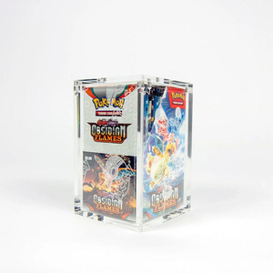Simple Acrylic Case Display for Booster Box Half <b>18</b>-packs with Magnetic Card Top Loader 50mm Thickness - Product Image 2