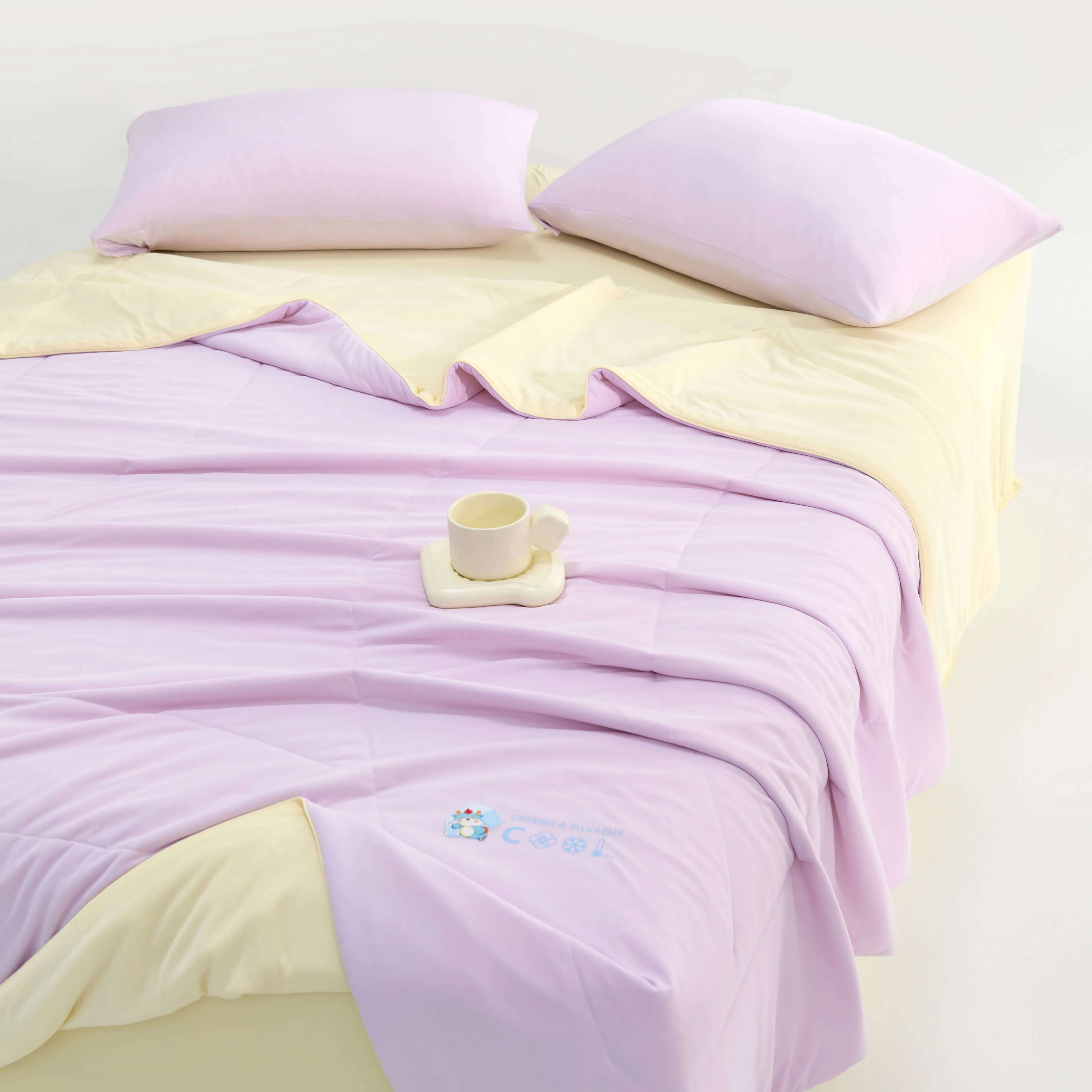 Sndon New Nature's Ultra Soft Cotton Comforter Cool as Ice Cream Summer Cool Comforter Reversible Cooling Quilt