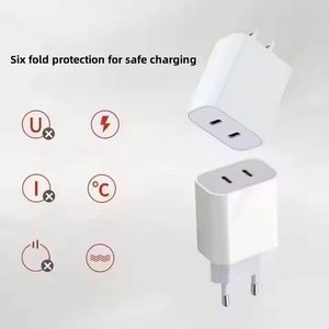Dual Type C Charger Block 40W PD Charger US/EU Phone Charge Type C+Type C Charger for <b>Smart</b> Phones - Product Image 3
