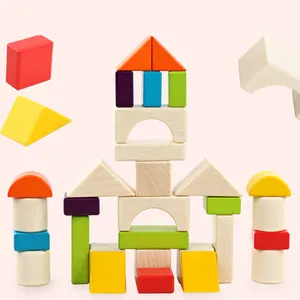 3D Wooden Blocks Various Specifications Wooden Building Blocks Toy Diy Assembly Sets For Kids