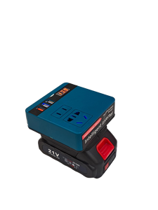 Convertisseur d'énergie à batterie lithium 18-21V DC/AC, quatre sorties 50/60Hz, usage domestique et industriel, haute efficacité 85%, multi-interface - Product Image 1