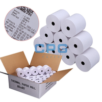Rouleaux de papier thermique de qualité supérieure 80x80mm 48gsm sans BPA pour tickets de parking, TPV, guichets automatiques et reçus de caisse - Approvisionnement direct usine