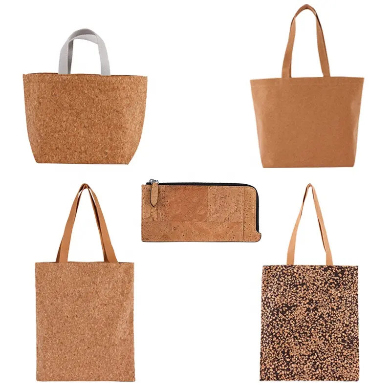 ISO BSCI factory eco friendly custom cork material shopping tote cork bags and purses storage lifestyle bags cork bag