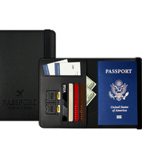 Porte-passeport en cuir PU, élégant et portable, étui pour carte d'identité, organisateur en cuir PU durable, fournitures pour le bureau et les affaires