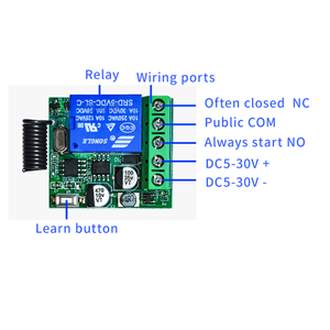 433MHz RF điện áp rộng không dây điều khiển từ xa chuyển đổi học tập mã silicon bàn phím cho cổng nhà để xe tự động hóa & sử dụng nhà - Product Image 3