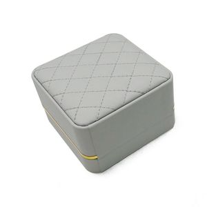Nouvelle boîte d'emballage de bijoux haut de gamme personnalisée boîtes de colliers d'anneaux boîte d'emballage de bijoux en cuir PU de luxe - Product Image 1