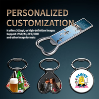 Ouvre-bouteille magnétique portable en acier inoxydable personnalisé avec logo par sublimation pour vente en gros Subbank – Support photo vierge en métal