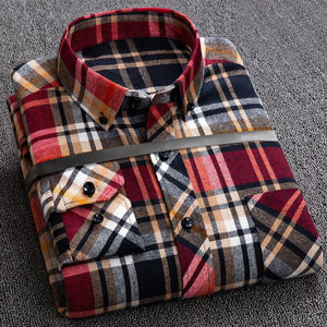 Camisa de Vestir Casual de Franela para Hombre Personalizada OEM/ODM 100% Algodón de Alta Calidad y Confección Cálida Ropa de Trabajo Uniforme para Caballeros - Product Image 3