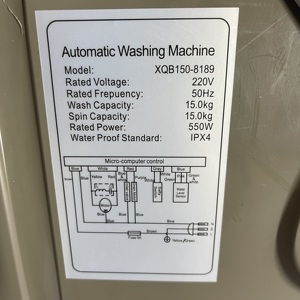 Lavadora-Secadora Automática Ultraeconómica con Sistema de Ondas, Enchufe Europeo, Carcasa de Plástico, Capacidad de 15 <span class=keywords><strong>kg</strong></span> - Product Image 4