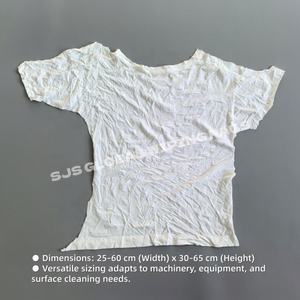 Trapos de algodón blancos estampados para limpieza industrial, ideales para limpiar máquinas. - Product Image 3