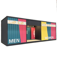 Toilettes préfabriquées modulaires mobiles en acier personnalisables pour l'extérieur