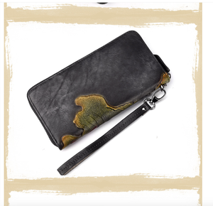 Long Wallet Purse for Women Girls Genuine Cow Leather Fashion <b>Clutch</b> <b>Bags</b> Handbag Multifunction - Product Image 2