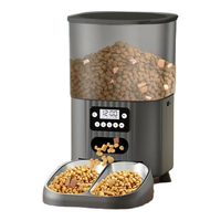 Distributeur de nourriture intelligent semi-automatique moderne et durable pour animaux de compagnie (4,5 L) – Repas programmables, double alimentation, bol en acier inoxydable Fresh-Lock pour chats et chiens