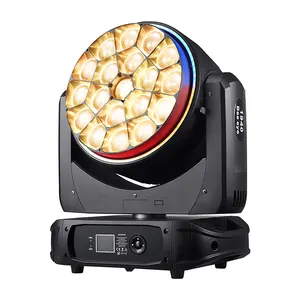 19*40W RGBW4in1可変ズーム焦点スポットライトLEDムービングヘッドステージライトビーアイズームカラフルなビーム照明