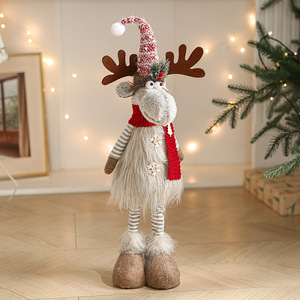Nouvelles décorations de Noël rétractables en peluche de renard américain, faites à la main, écologiques, transfrontalières, grandes poupées cadeaux - Product Image 3