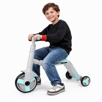 YILIEN Trottinette d'équilibre et draisienne 3-en-1 pour enfants avec frein à pied, design à 3 roues, siège inclus, charge maximale 35 kg
