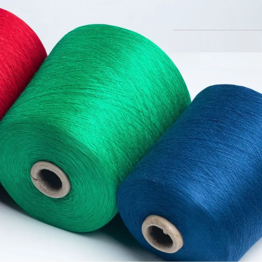 Fornecimento de fábrica de fio de feltro de lã 100% viscose 30s/2 fio de algodão mercerizado para máquina de tricô fio de viscose