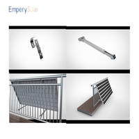 Supports de fixation murale pour panneaux solaires, système de balcon solaire en aluminium Al6005-T5 argenté, inclinables de 25 à 45 degrés, garantie 10 ans, TUV CE