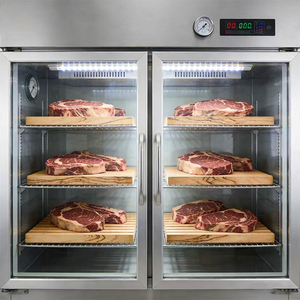 Réfrigérateur de maturation à sec pour viande, trois portes vitrées noires, armoire de maturation pour bœuf - Product Image 3
