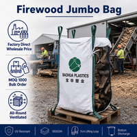 Sac de transport pour bois de chauffage, 2000 kg, ventilé, en vrac, sac jumbo FIBC, traité anti-UV, réutilisable, robuste, Saco De Lena