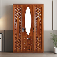 Offre Spéciale 1950 mm haut tissu armoire bébé chambre à coucher meubles armoire placard mdf chambre à coucher meubles ensemble 3 portes armoires