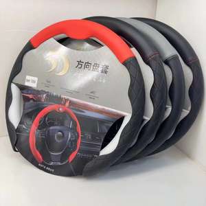 Housse de <span class=keywords><strong>volant</strong></span> de voiture en <span class=keywords><strong>cuir</strong></span> véritable Stitch On Wrap Leather Car Lace Up Convient au <span class=keywords><strong>volant</strong></span> - Product Image 5