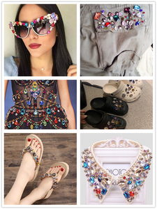 Cristales de imitación de cristal en forma de gota de agua de 6x10mm con engaste plateado de 4 agujeros, adornos de cristal para vestidos, manualidades y joyería DIY - Product Image 6