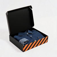 Boîtes d'expédition en carton noir de conception gratuite Boîte d'expédition ondulée écologique Boîte d'expédition réutilisable Boîte d'emballage de vêtements