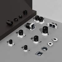 Spot LED encastré blanc réglable noir, type rail, Dali, rond ou carré, 3000-6000K, pour plafond intérieur domestique