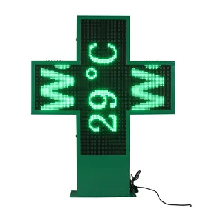 1*1m Volles Kreuz grün Apotheke LED-Anzeigenbildschirm, LED Apotheke Kreuz Zeichen-Player