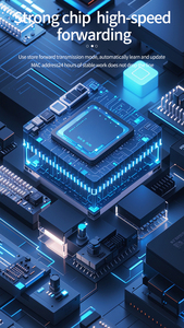 <strong>5</strong>-Port Gigabit Ethernet <strong>Network</strong> Switch Standard Protocol with External Power Supply Adapter for Home Office Router CCTV - Product Image 4