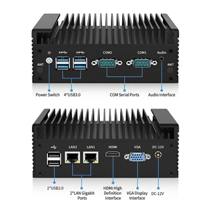 มินิพีซีอุตสาหกรรมแบบไร้พัดลม ซีพียู I3 I5 I7 คอร์  DDR3 SSD แลนคู่กิกะบิต WiFi 4G VGA <span class=keywords><strong>HD</strong></span> HMI เอจเกตเวย์ ระบบอัตโนมัติ - Product Image 3