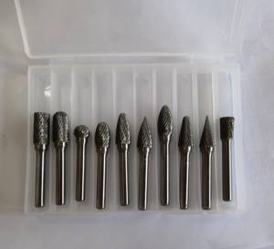 مبرد دوار من كربيد التنجستن مبرد مزدوج القطع 6 مم مبرد تشانك من الجهة المصنعة 10 قطع - Product Image 1