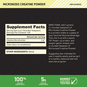 Poudre de créatine, créatine de lactosérum, gain de masse, faible MOQ, BCAA, sachets <span class=keywords><strong>Optimum</strong></span> <span class=keywords><strong>Nutrition</strong></span>, micronisée, logo personnalisé, poudre de créatine Met - Product Image 2