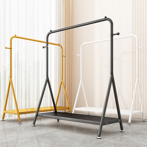 <span class=keywords><strong>Porte</strong></span>-vêtements métallique à tringle unique de haute qualité, <span class=keywords><strong>grande</strong></span> capacité, avec crochets et étagère inférieure - Product Image 4