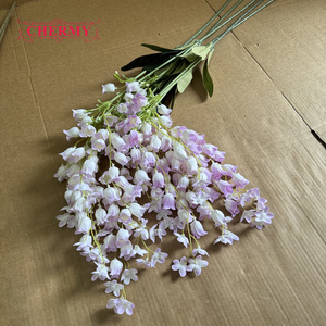 DC239 Orquídea <span class=keywords><strong>Colgante</strong></span> de Seda Degradada Lila, Tallo de 108cm, Flor Artificial <span class=keywords><strong>Colgante</strong></span> para Decoración Floral de Arco de Boda - Product Image 4