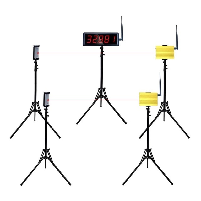 Ganxin Single Person Running Training Speed Gates Timing System Wireless Track and Field Laser Timer Charging Battery Powered