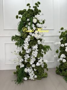 Arreglo de <span class=keywords><strong>Torre</strong></span> de Pastel para Decoración de Bodas, Flores de Arco de Cuerno de Plantas Verdes Colgantes, Nuevo Estilo, Nuevo Estilo, para Decoración de Boda - Product Image 2