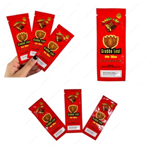 50g Reseal Cigares Fumer Grande Feuille Enveloppe <span class=keywords><strong>Blunt</strong></span> Feuille De Tabac Feuille Fonto Sac D'emballage <span class=keywords><strong>Feuilles</strong></span> De Tabac Sac Avec Déchirure Encoche - Product Image 3