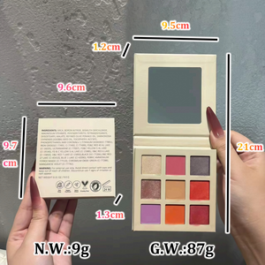 Paleta de Sombras de Ojos Brillantes de Edición Limitada de Navidad, 9 Colores, Resistente al Agua, Larga Duración, Libre de Crueldad, Caja de Regalo - Product Image 6