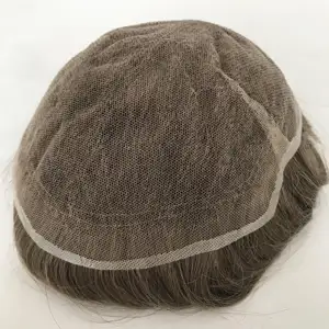 LAX011 פאה מניית 6x8 שיער טבעי פאה מניית מלא שוויצרי תחרה פאה לגברים