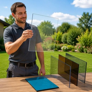 Panneau en <span class=keywords><strong>polycarbonate</strong></span> sur mesure, découpé avec précision, <span class=keywords><strong>plaque</strong></span> en plastique PC transparente pour remplacement de fenêtre, atelier de bricolage, abri de jardin - Product Image 2