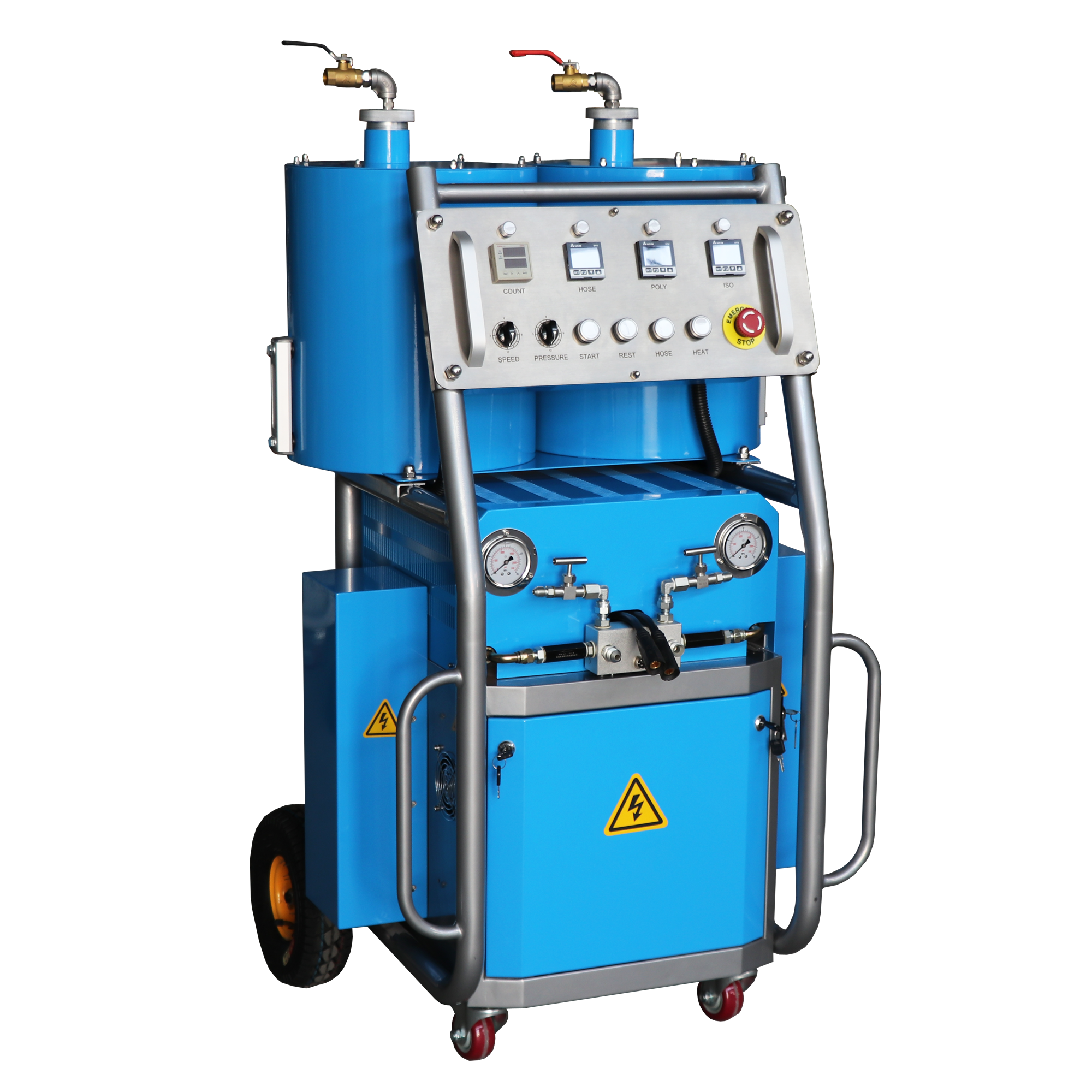 Machine à haute pression de jet d'isolation de mousse de polyuréthane pour le réfrigérateur de toit de mur