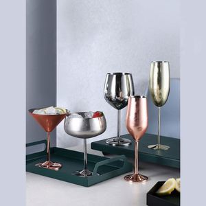 Maxfree – Verres à vin à pied en métal, gobelets à vin uniques en acier inoxydable, ensemble de verres à vin pour fêtes, bureau, mariages, anniversaires - Product Image 6