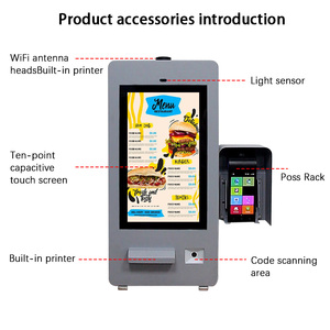 Hamburger Auto 15.6 "Waterdichte Outdoor Qr Code Scanner Thermische Printer Pos Terminal Touchscreen Fast Food Zelfbestelmachine - Product Image 5
