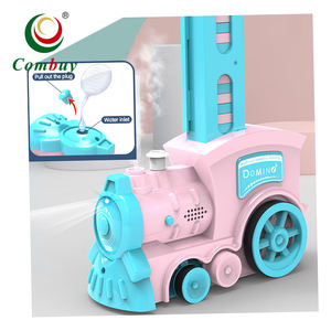 Ensemble de blocs de construction de voiture jouet à pulvériser, train de <span class=keywords><strong>dominos</strong></span> automatique avec 80 pièces - Product Image 1