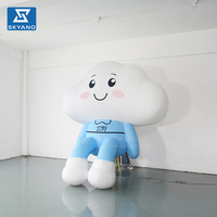Modèle de nuage gonflable personnalisé en forme de personnage de dessin animé, nuage gonflable suspendu pour la décoration de toits extérieurs et les événements thématiques