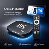Boîtier Smart TV Android 14 I96 ATV, décodage 8K, 4K Ultra HD, Wi-Fi double bande 2.4G 5G, télécommande vocale intelligente, lecteur multimédia