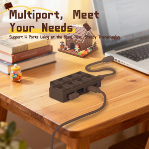 Cadeau de <span class=keywords><strong>bureau</strong></span>, <span class=keywords><strong>hub</strong></span> <span class=keywords><strong>USB</strong></span> amusant en forme de chocolat, 4 ports <span class=keywords><strong>USB</strong></span>, station d'accueil <span class=keywords><strong>USB</strong></span> A C, accessoire informatique, <span class=keywords><strong>hub</strong></span> <span class=keywords><strong>USB</strong></span> - Product Image 3