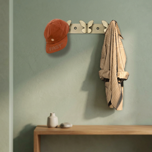 Porte-manteau mural papillon minimaliste pour manteaux et casquettes, à fixer derrière les portes ou les murs, design sculpté durable - Product Image 6